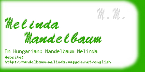 melinda mandelbaum business card